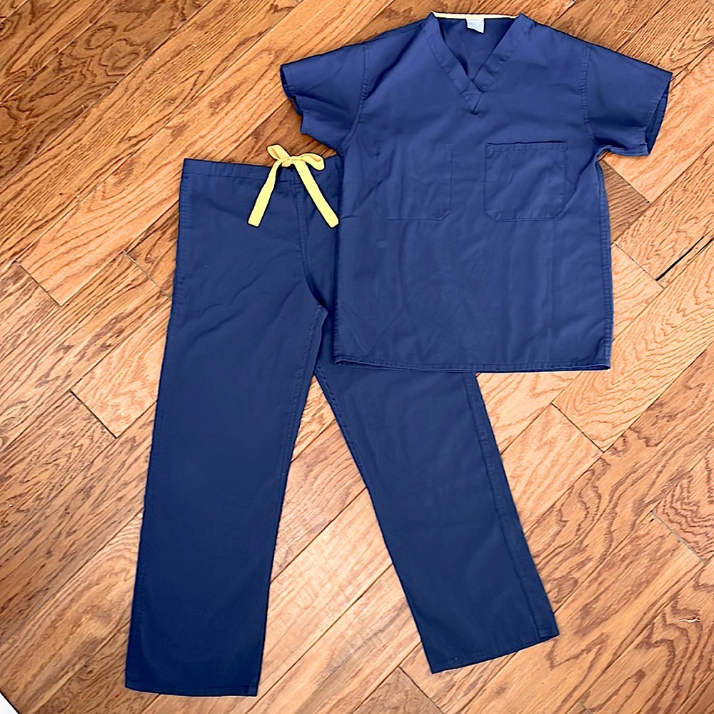 Medline Performax Navy XS Unisex Reversible Medical Dental Scrubs Set